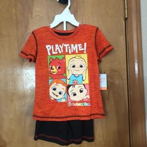 2T Cocomelon 2 piece active shorts set